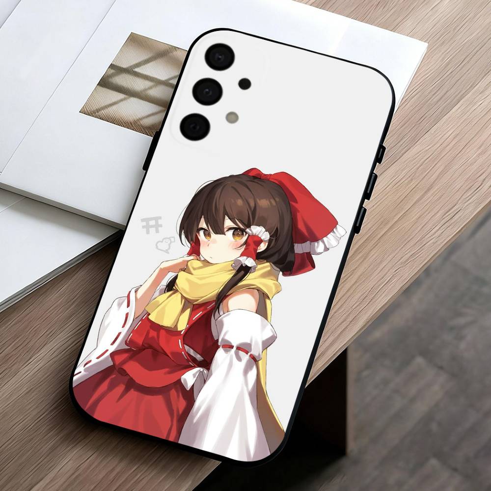 H-Hakurei Reimu T-Touhou Phone Case For Samsung Galaxy A73,A72,A71,A70,A53,A52,A51,Others Soft Black Cover