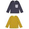 Lilly & Sid Childrens/Kids Badger Stripes Long-Sleeved T-Shirt (Pack of 2)