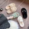 Ins fluffy slippers women's wear summer Internet celebrity 2025 new cute pearl rabbit plush cross cotton drag tide