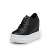 Spring Genuine Leather Increased Women's Shoes 11cm Fashion Classic Casual Shoes Original Korean Version Heels Autumn Sneakers