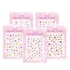 TUMINI Kids Nail Sticker Twinkle Jewelry Tattoo 1 Set (5 Deco Style Sheets)