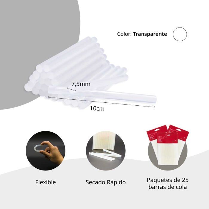 Colle - OFITURIA - COM0434 - 25 bâtons - Transparent - Non toxique - Séchage rapide