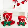 Comfortable Flocking Santa Hat Allergen Resistant Materials Gathering Festival Headwears for Extended Wear During Celebration