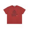 DOTON No Date Today Crop T-Shirts(Brick Red)