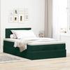 Maison Exclusive - Lit ottoman avec matelas et LED vert foncé 90x200cm velours