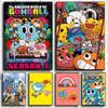 Fashion T-The Amazing World of Gumball Poster HD Art Sticky Wall Waterproof Home Living Room Bedroom Bar Aesthetic Decoration
