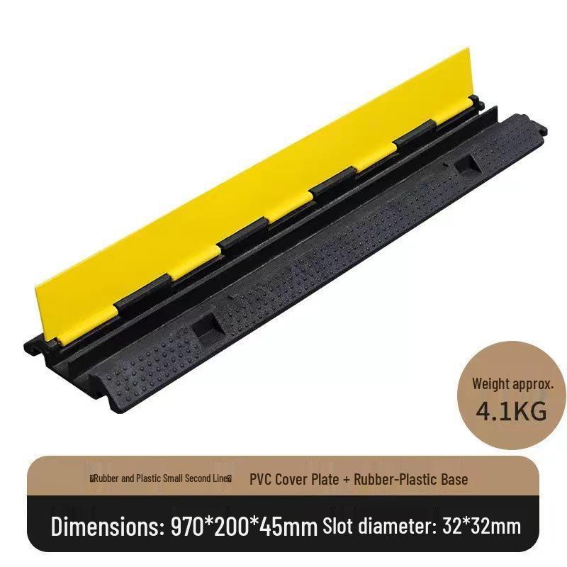 Rubber & Plastic Cable Trunking Speed Bump: Anti-Crush Plate for Ground Wire Protection - Indoor/Outdoor Cable Channel