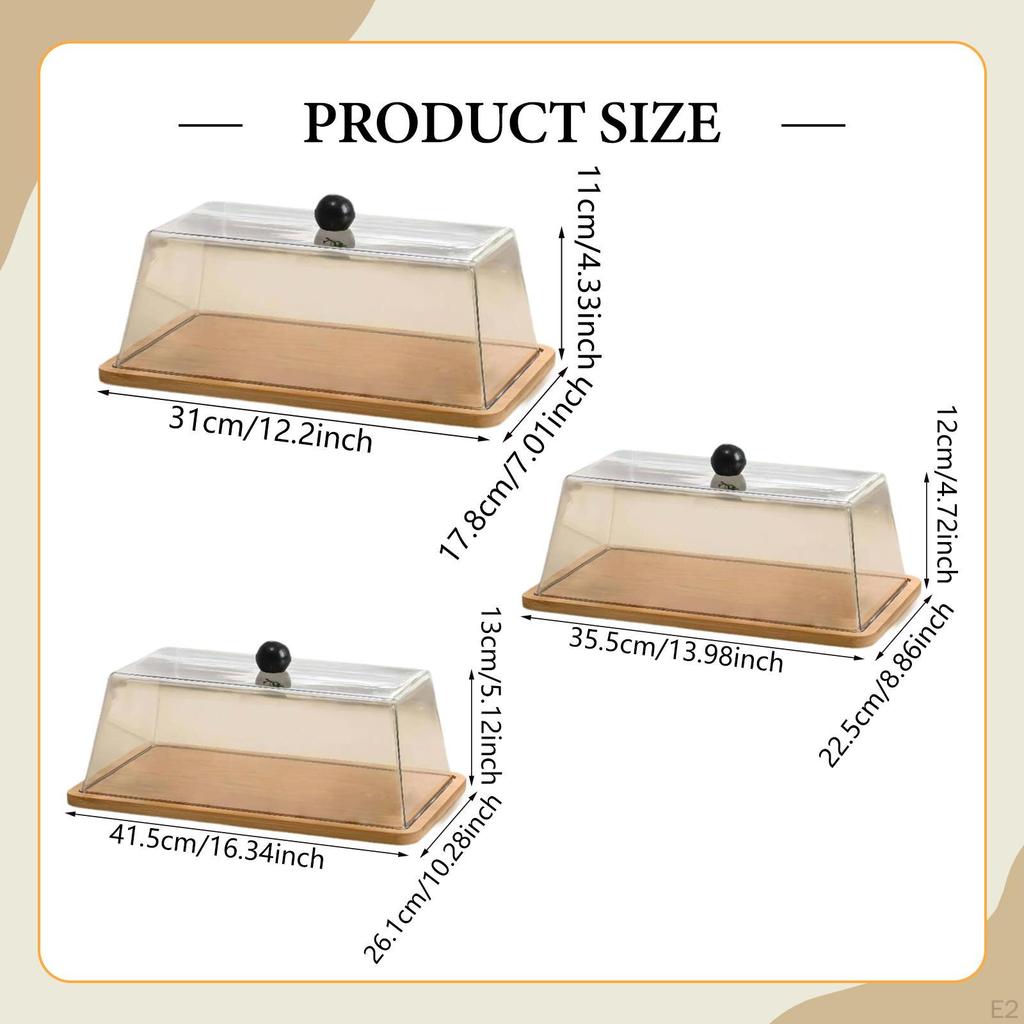 Rectangular Cake Tray Rectangle Platter for Pastries Kitchen Loaf Cakes S