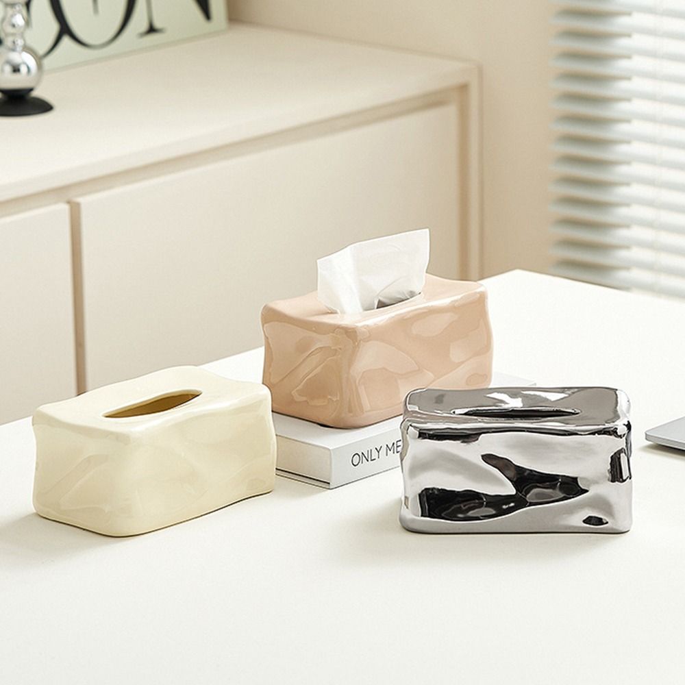 

Ceramic Paper Drawer Box INS-Style Tissue Storage Box Modern Napkin Storage Case Living Room чорний
