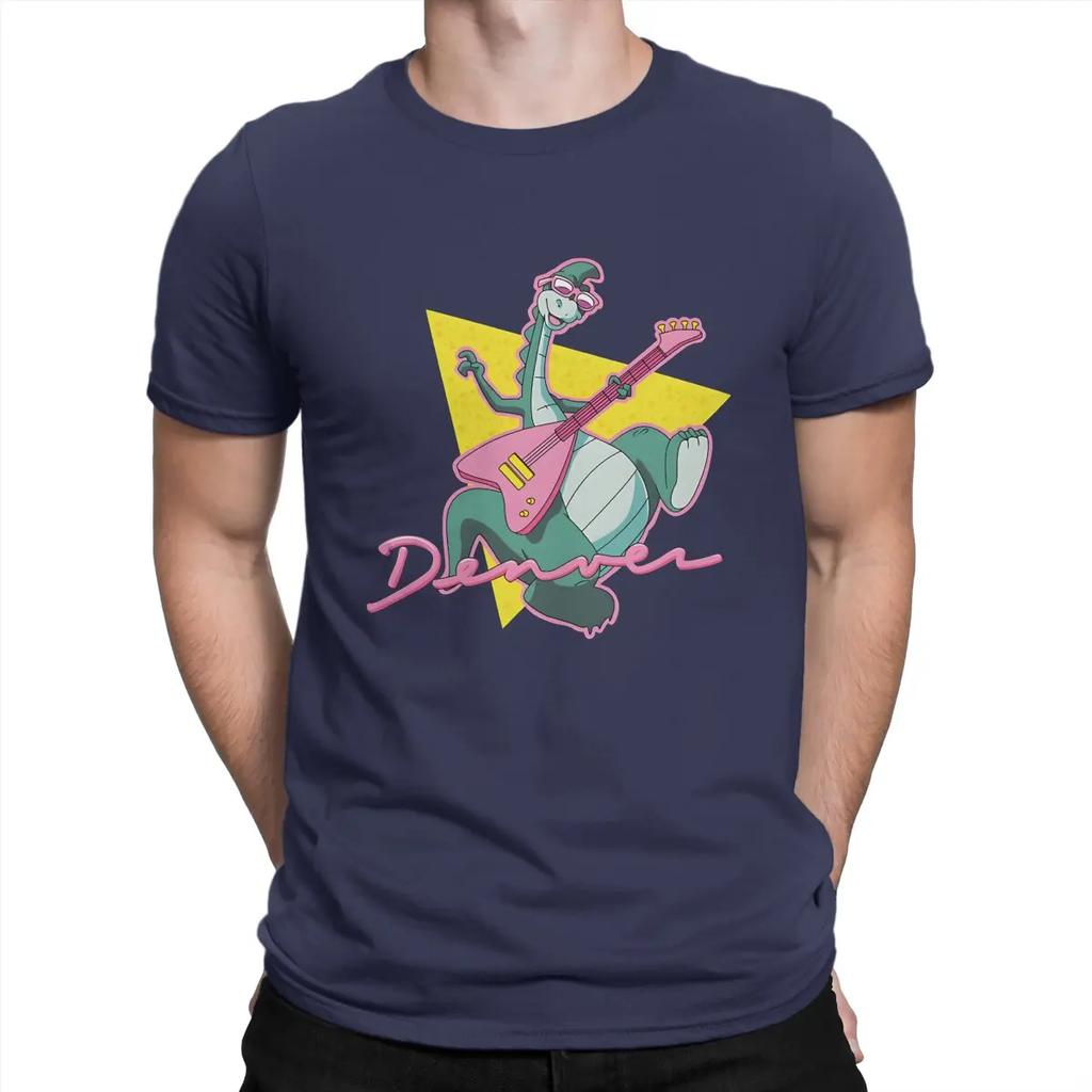 The Last Dinosaur T-Shirt Men Denver Vintage Cotton Tees Crew Neck Short Sleeve T Shirt Birthday Gift Clothes