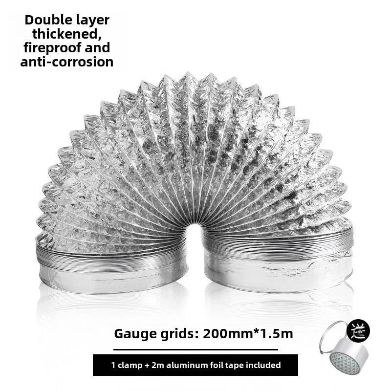 Conduit de ventilation universel en aluminium pour hottes de cuisine et de salle de bain