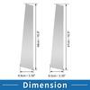 ABSOPRO Door Pillar Window Trim Stickers for Pillar Door Outer Exterior Covers for VW Touran Silver Tone Anti-Scratch Posts, 2016-2019,