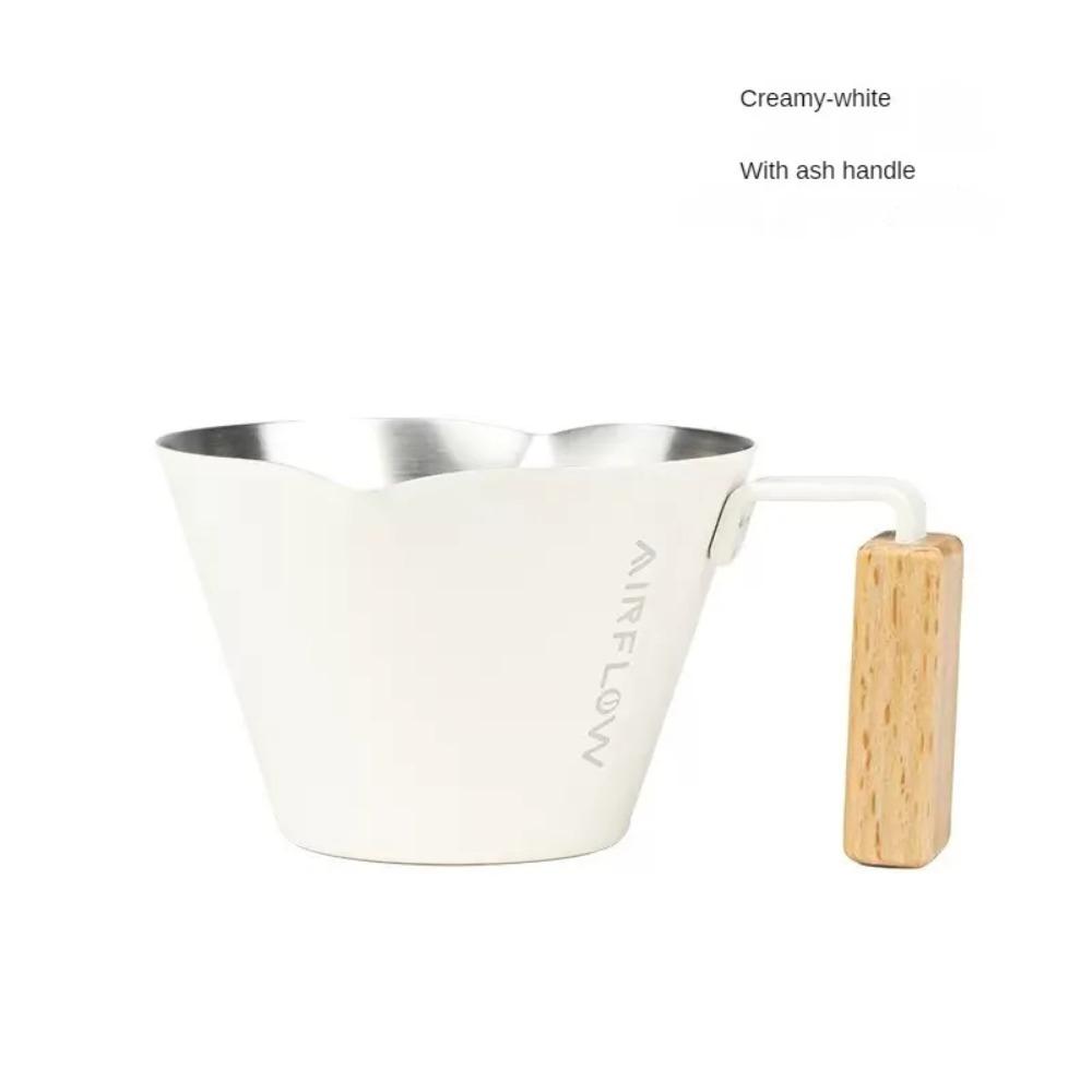 AIRFLOW 100ML Espresso Extraction Cup 304 Stainless Steel Double Mouth Home With Engraved Measure Italian Espresso Oz Cup Durabl