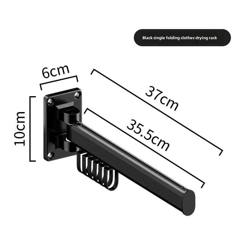 Wall-Mounted Foldable Clothes Drying Rack for Balcony and Bathroom