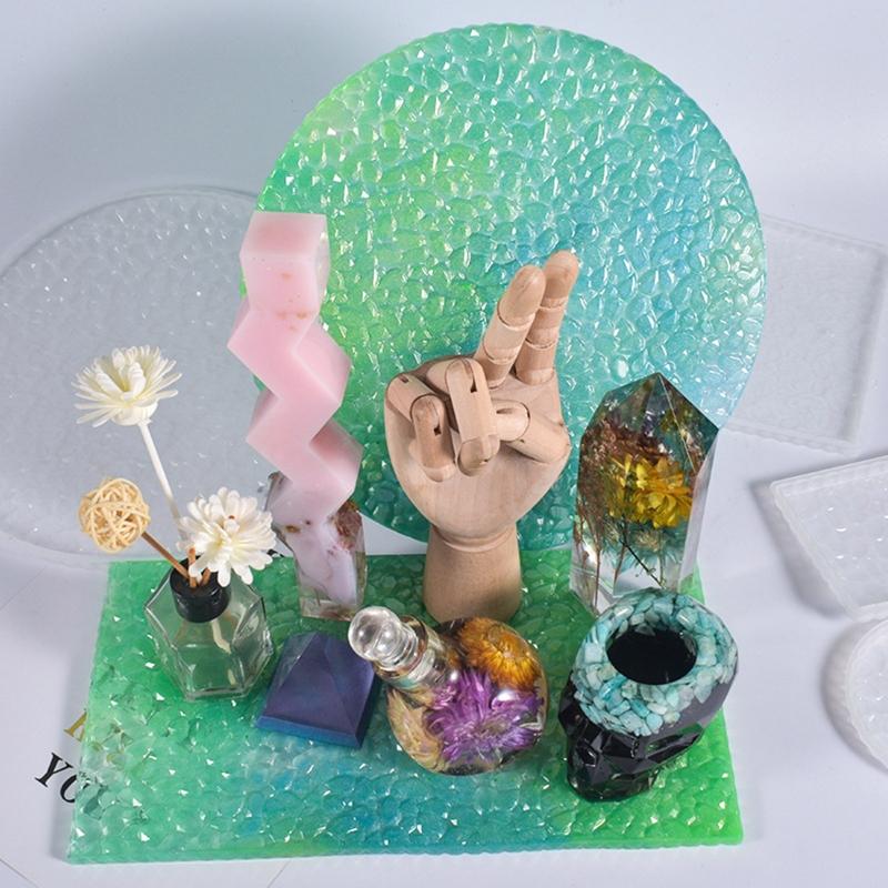 Coaster Silicone Resin Mold Round/Square/Rectangle Resin Epoxy Casting Molds for Wedding Party Home Table Ornaments
