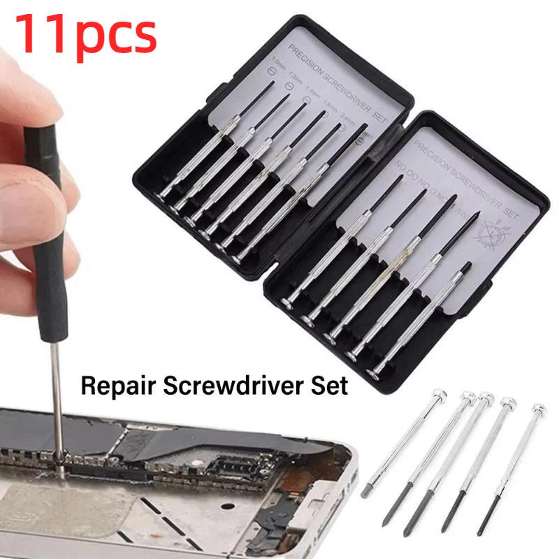 11Pcs/Set Micro Precision Screwdriver Set Mini Watchmakers Tools For Watch Jewelry Glasses Repairs Tool