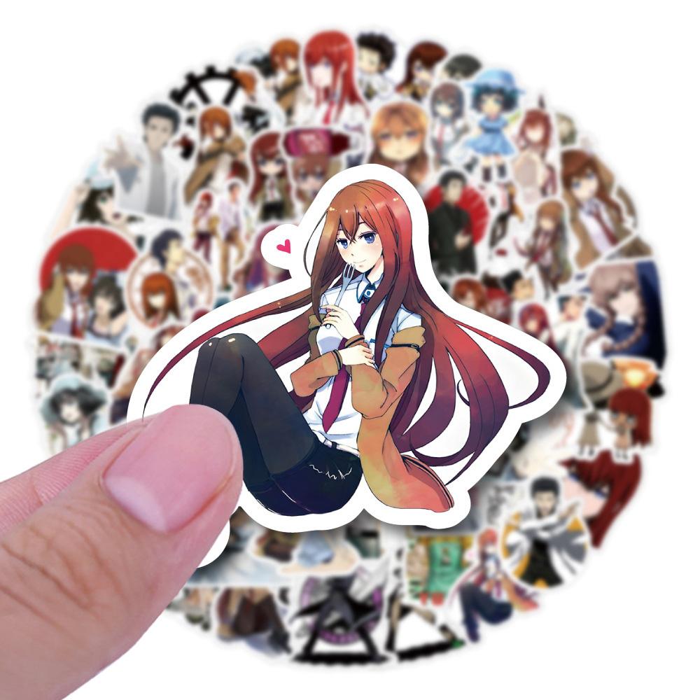 10/30/50pcs Anime Steins Gate Game Stickers Cartoon Makise Kurisu Shiina Mayuri Sticker Scrapbook Luggage Phone Graffiti Decals