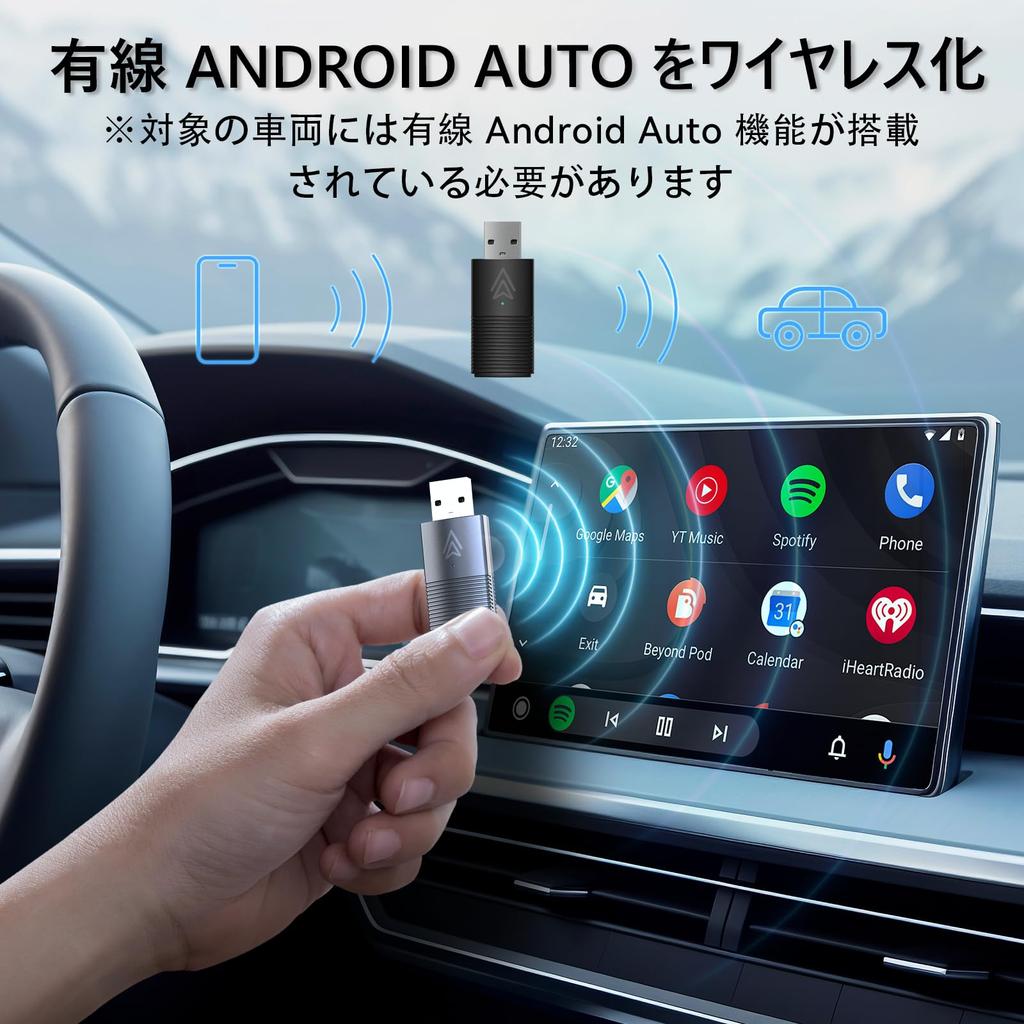 MINIX NEO Wireless Android Auto Adapter, 2025 Newest Wireless Android Auto Adapter, Convert Wired