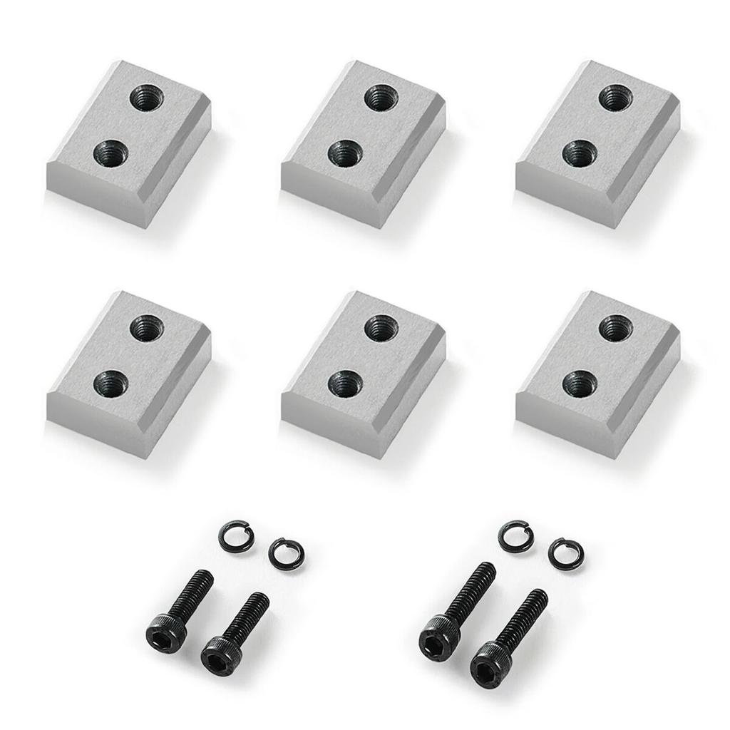 Rebar Cutter Blades, 6 Pcs Replacement Jaw Blades for 3/4Inch 20mm #6 Electric Rebar Cutter, Double-sided, CR12MOV High-Hardness Steel, Fast Efficient