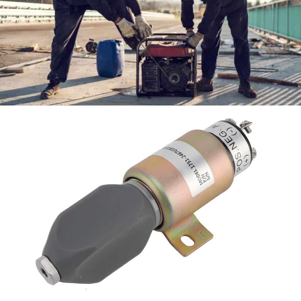 12V Fuel Shutoff Solenoid Valve 1751 1267U1B1S5A Easy Install Accurate Stop Solenoid   Engine Replacement Part