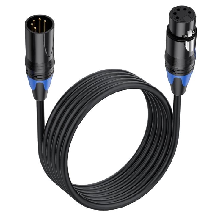 DMX512 XLR 5 Pin Male to XLR 5pin Female Interfaces DMX512 Cable Extension Line