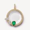 Hot Sale Transparent Glass Hollow Box Square Necklace DIY Accessories Zircon December Love Animal