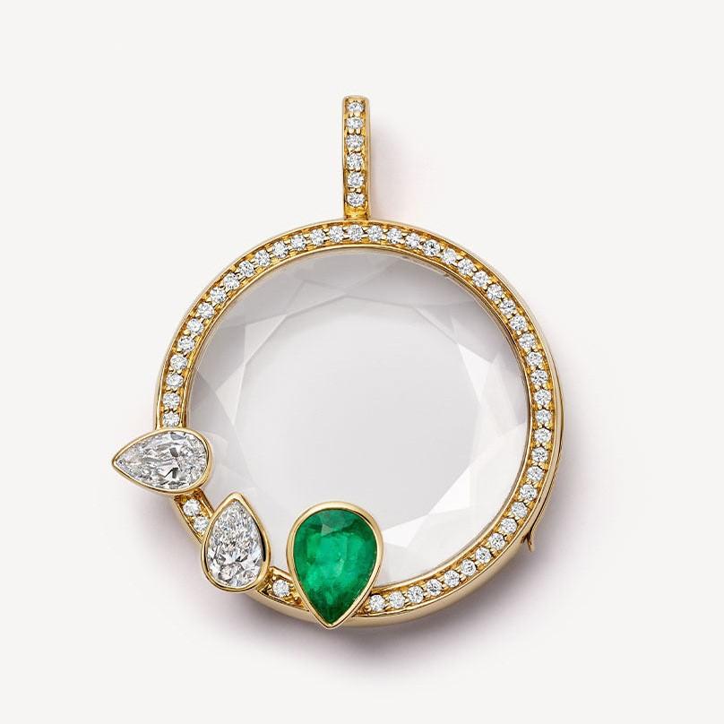 Hot Sale Transparent Glass Hollow Box Square Necklace DIY Accessories Zircon December Love Animal