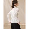 Soft Velvet Feel Tie-Waist Long Sleeve Top