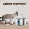 Cat Water Fountain 3.2L Stainless Steel Automatic Pet Fountain with Water Level Window Quadruple Purification Quiet Fountain for Dogs And Cats