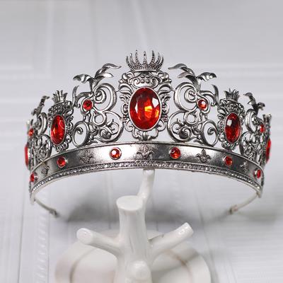 Luxuriöse, atmosphärische Barockkönigin-Krone, modische Laufsteg-Bühnenkrone, Herren- und Damenkrone, Hochzeitsaccessoires, Bekleidungszubehör