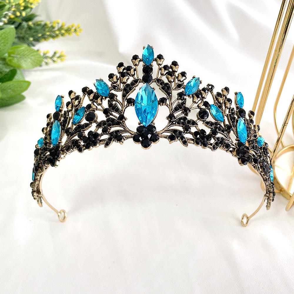 Korean Alloy Rhinestone Bridal Crown Marquise Rhinestone Princess Crown Wedding Dress Accessories Bridal Tiara