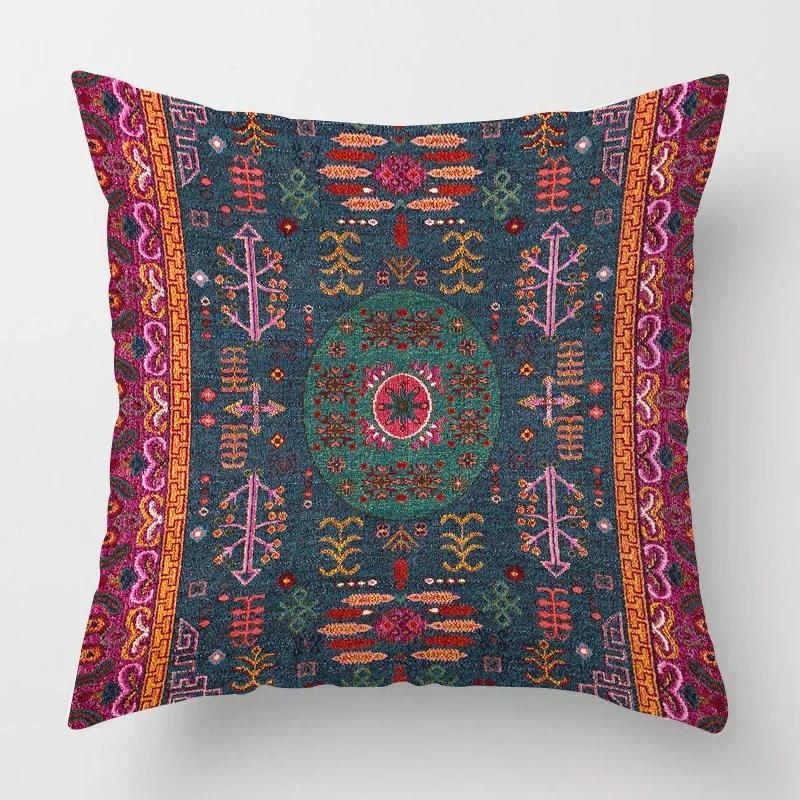 Moroccan Ethnic Pattern Pillowcase    Living Room Sofa Decoration Cushion Cover Home Office