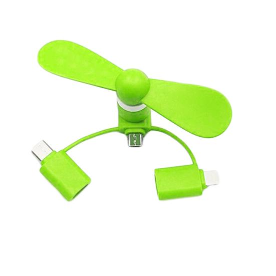 Portable 3 in 1 USB Mute Home Travel Office Mini Cooling Fan Mobile Phone Cooler