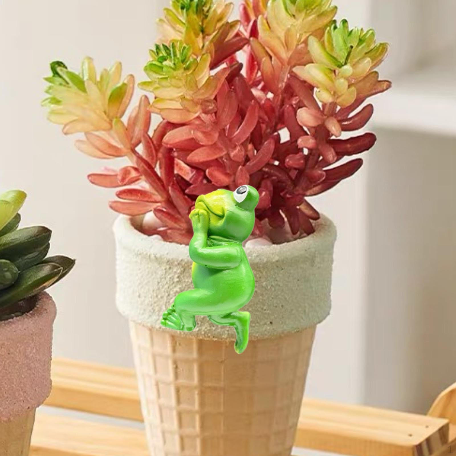 

Скульптура животного для подвесных растений, фигурка лягушки из смолы Style C