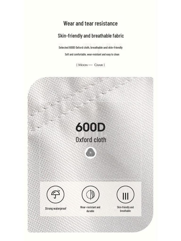 Portable Folding Moon Chair: Lightweight Outdoor Camping Chair with Backrest