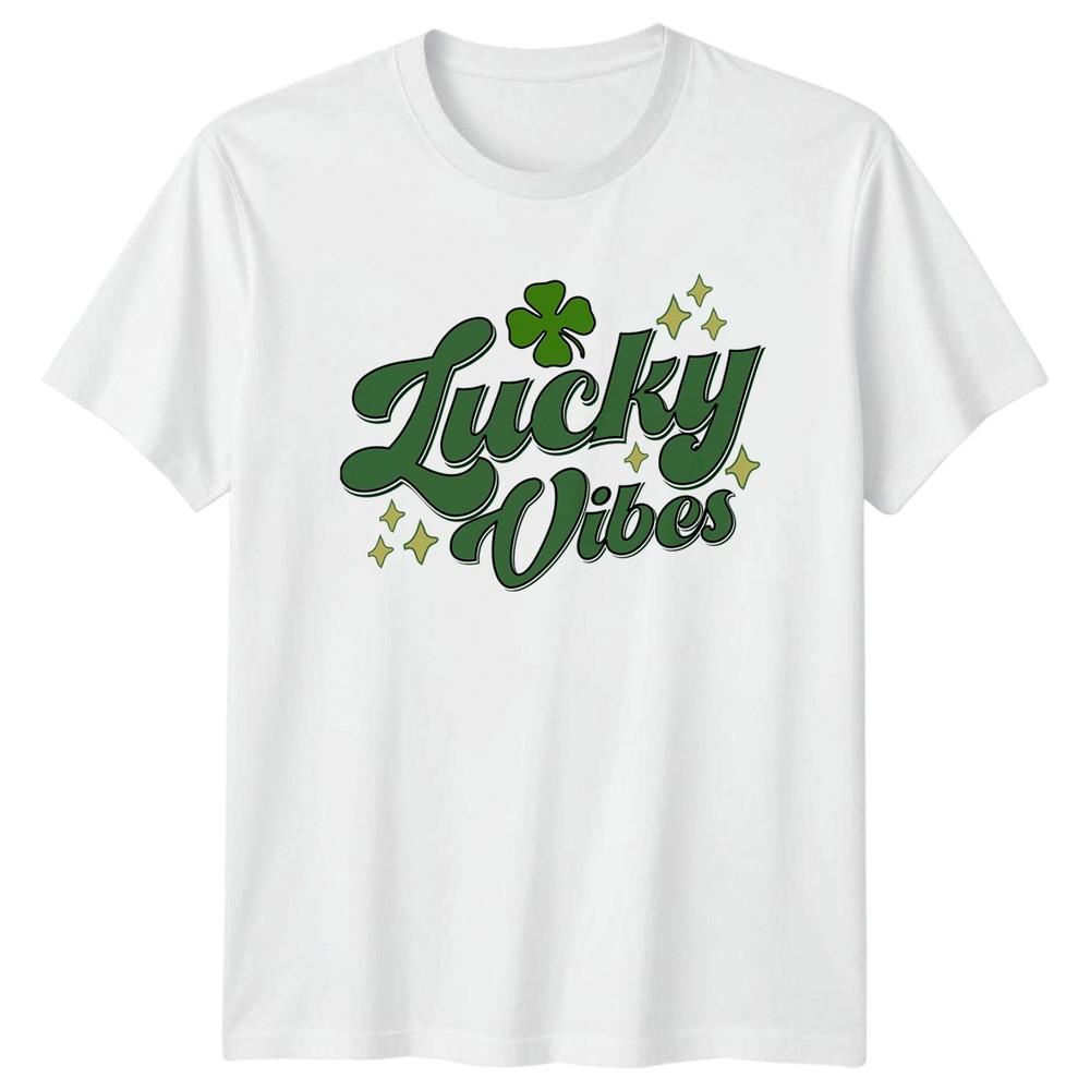 Lucky Vibes TShirt St Patricks Day Holiday Gift For Him And Her S