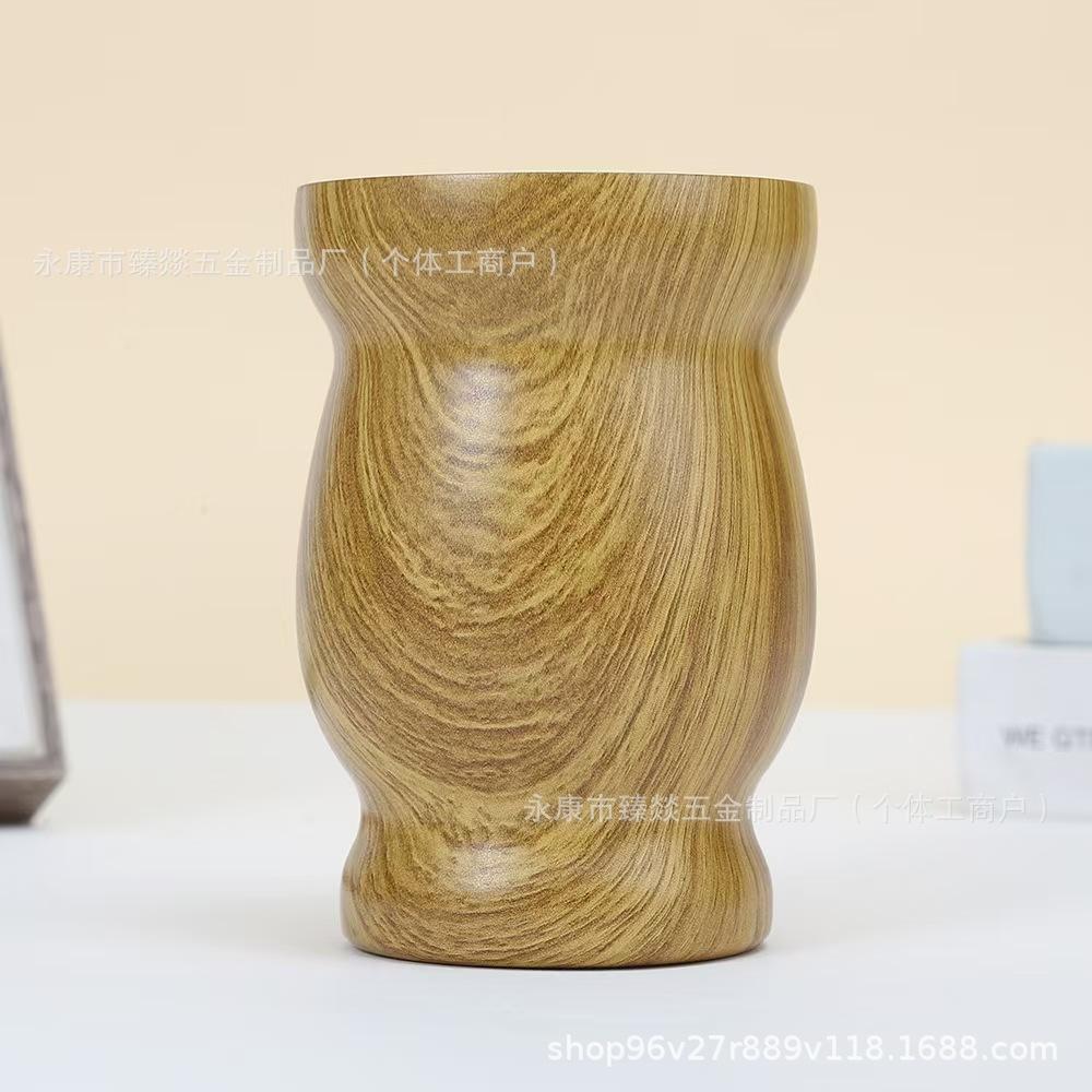 Creative Hot-selling Stainless Steel OZ Mate Cup South America Argentina Gourd-shaped Teacup with Straw Brush Stirring Spoon