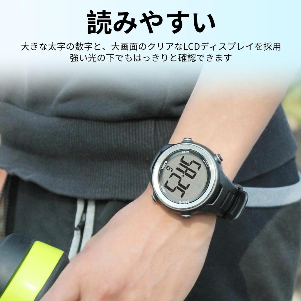 EZON Heart Rate Monitor with Chest Exercise Heart Rate Sports Watch Hourly Japanese Instruction Manual Included Strap, Monitor, (with HRM),