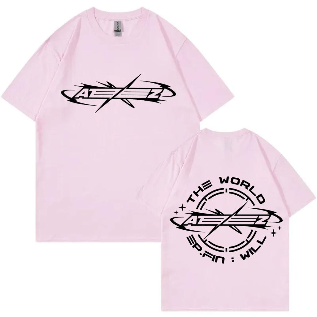 Ateez New Album The World Ep Fin Will Graphic T Shirts Unisex Women Kpop Hip Hop Oversized Tshirts Fashion Casual Cotton Tshirt