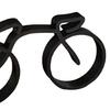 2 Stück 3D-gedruckte abstrakte Fahrradfigur Minimalistische moderne Fahrradstatue Skulptur Heim-Büro Bücherregal Schreibtischdekoration