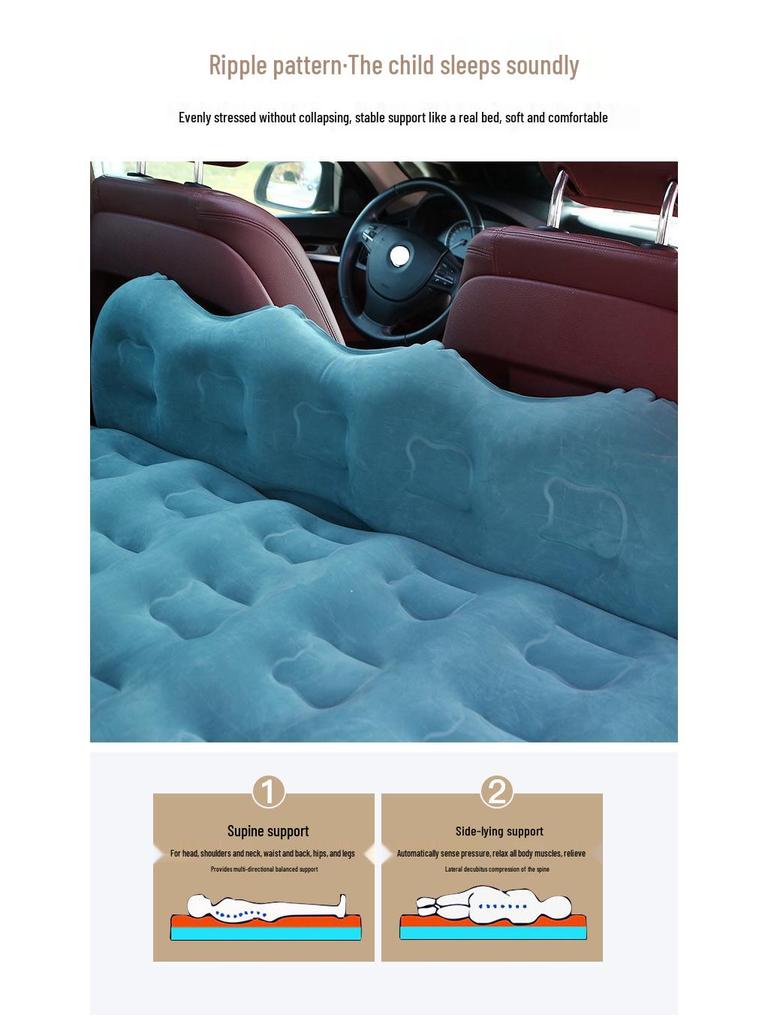 Cartoon Folding Inflatable Car Mattress for SUV and Sedan