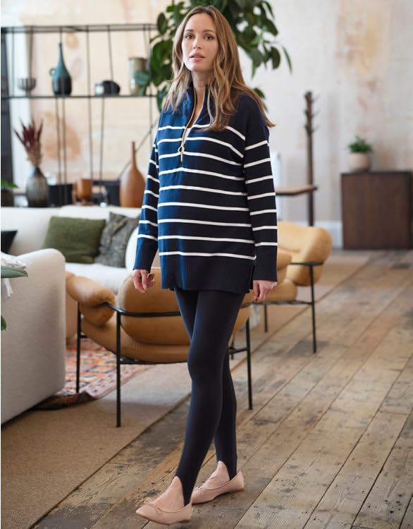 Pullover Sweater Zip Cotton Maternity Sweater EVELINA [Serafin] Women's