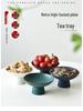 Retro Ceramic High-Footed Plate: Multifunctional for Meals, Fruits, Tea, Desserts, Salads, and More