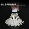 Kunli Badminton Set aus Premium Entenfedershuttlecocks mit Kork für Indoor-Wettkampf und Training Temperaturschuttlecocks, 12, Doppelschichtig