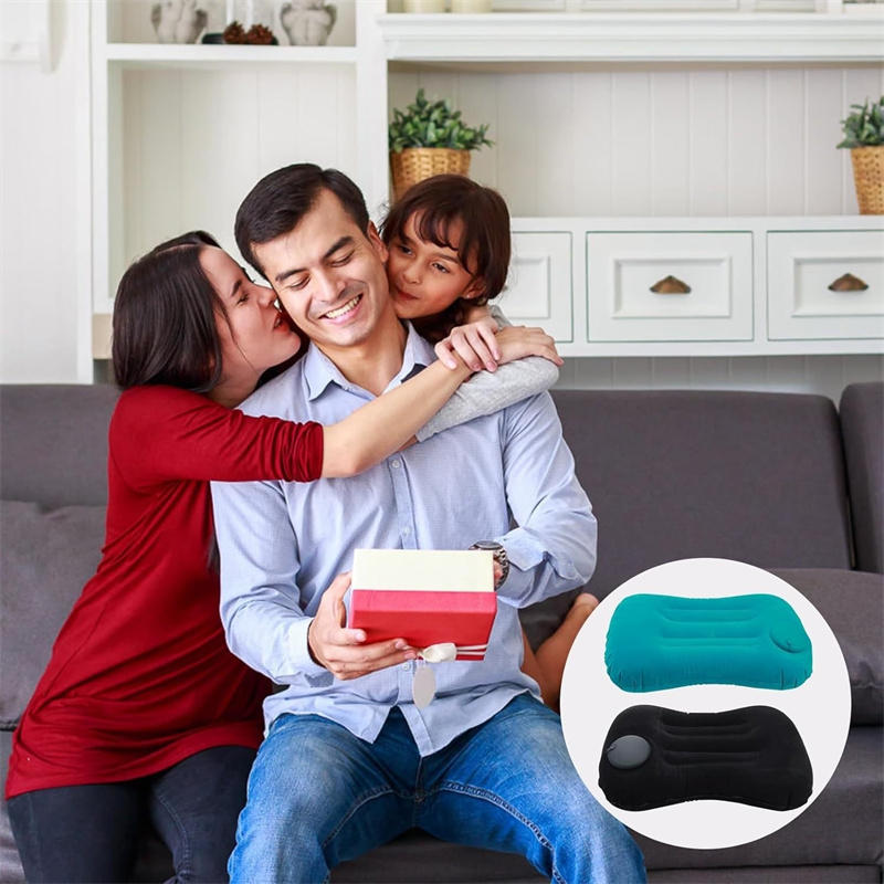 1 Stück Aufblasbares Reisekissen für Büro-Nickerchenschlafkissen Ultraleicht Tragbar Weich Flugzeug Rucksackreise Kissen für Camp Wanderausrüstung Zubehör