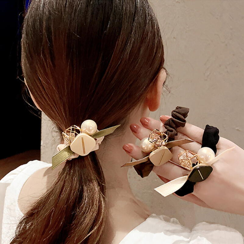 Metal Diamond Pearl Hair Band 3P SET