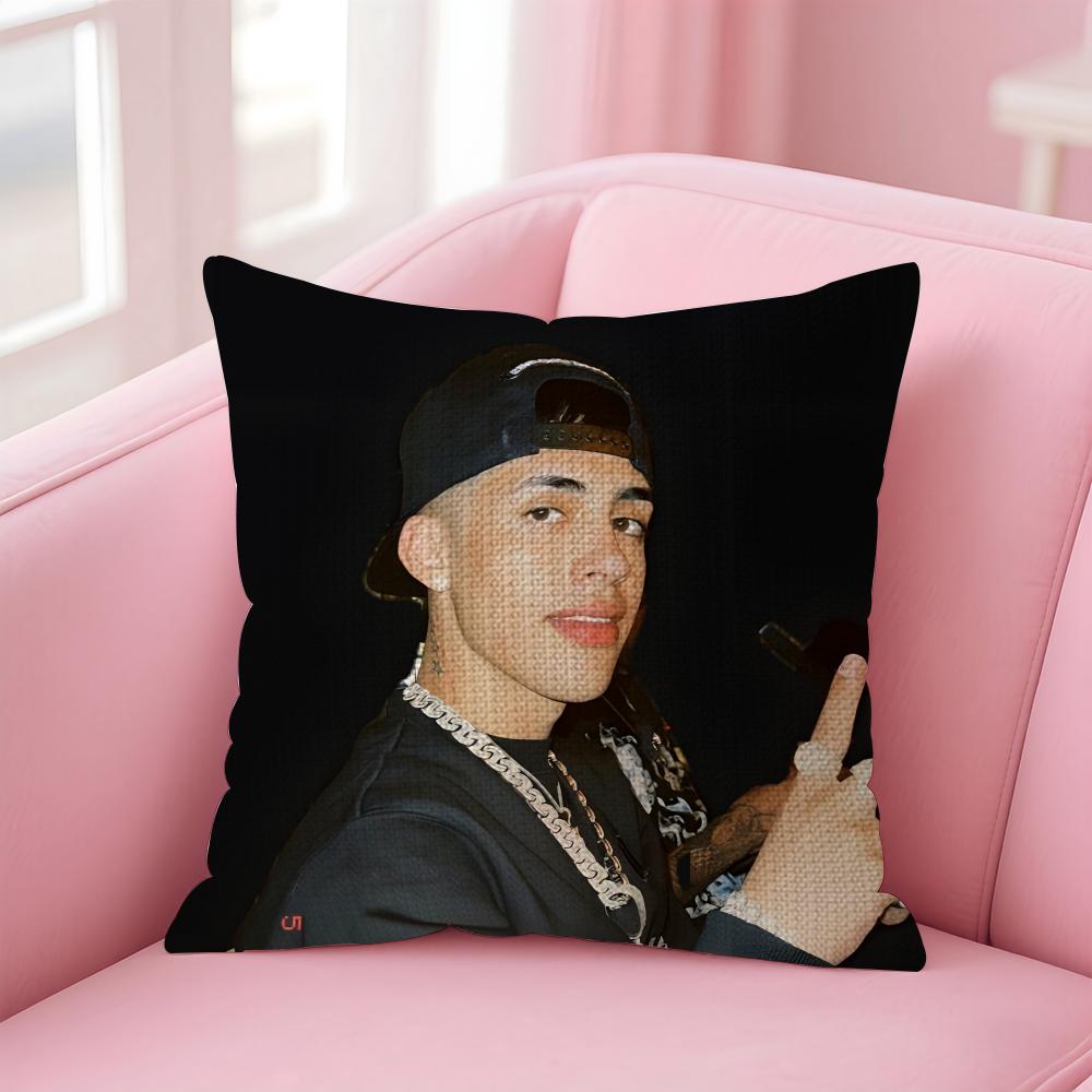 CCris MMj Singer Cushion Cover Natural Linen Pillow Case DoubleSided Print Decorative Sofa Pillowcase Home Decor Gift