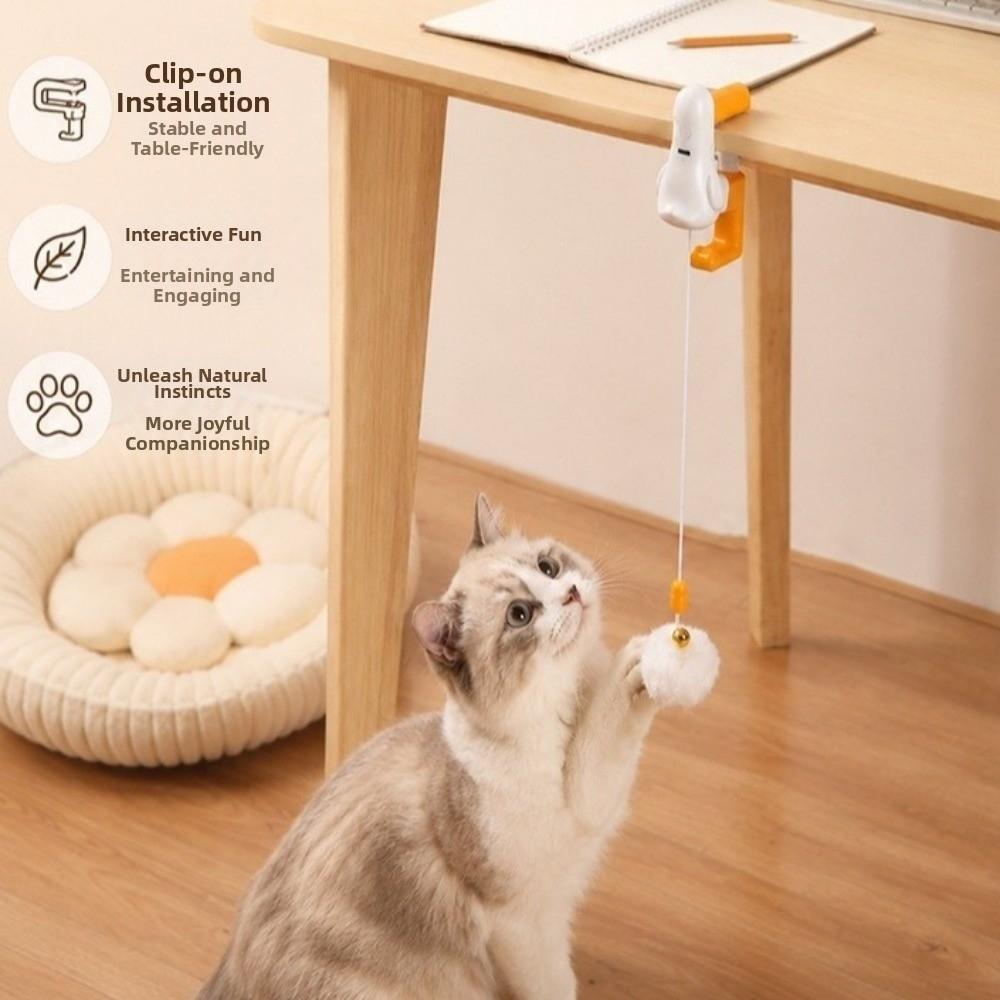 Stretchable Kitten Teasing Toy Rechargeable Electric Cat Toy For Cat Teaser
