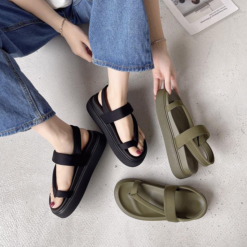 Spring and Summer New Muffin Bottom Fashion Casual Toe Cover Sandals Tide