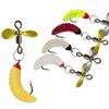 1PC Propeller Bread Worm Fishing Lure Spinner Spinning Bait Rotating Blade Sequin Bionic Fish Lure for Trout Tilapia Perch